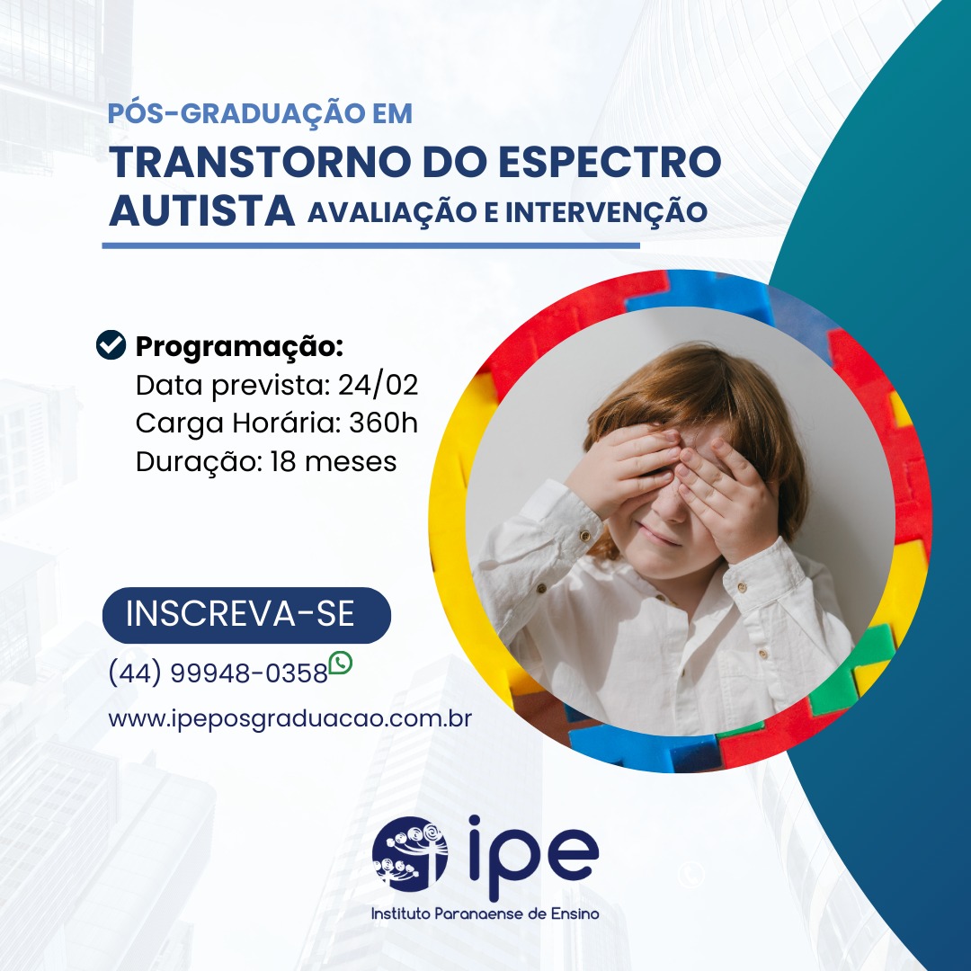 Pós Graduação Em Transtorno Do Espectro Autista Múltiplas Abordagens